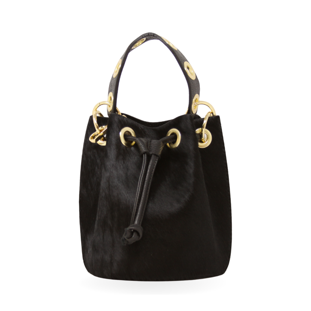 The Wild Affair | Genuine Italian Leather & Cowhide Bucket Bag