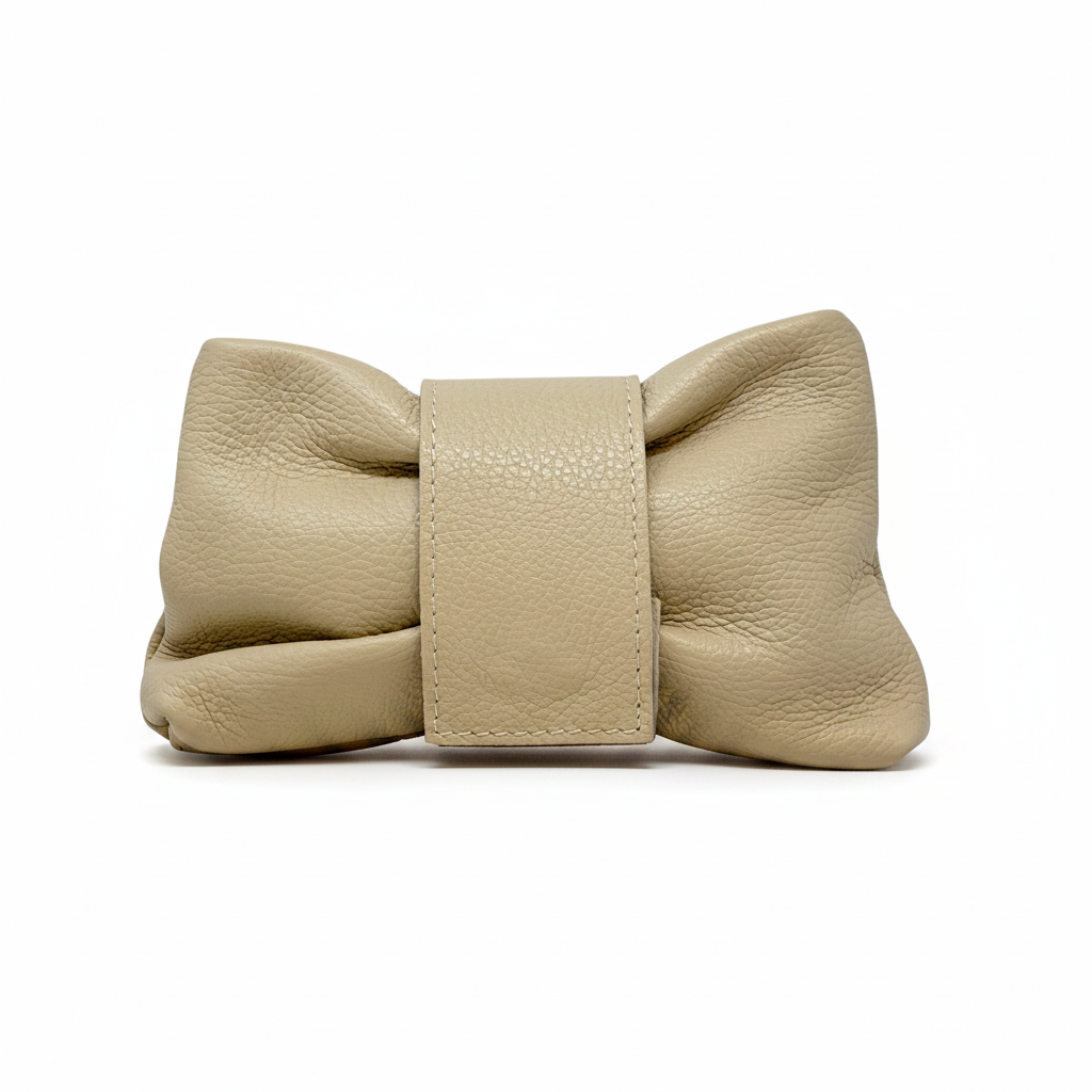 GENUINE ITALIAN LEATHER CLUTCH, TOP HANDLE CROSSBODY