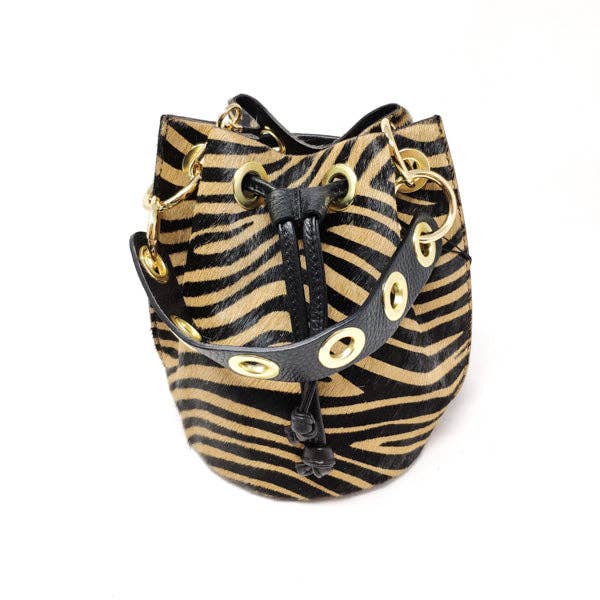 The Wild Affair | Genuine Italian Leather & Cowhide Bucket Bag