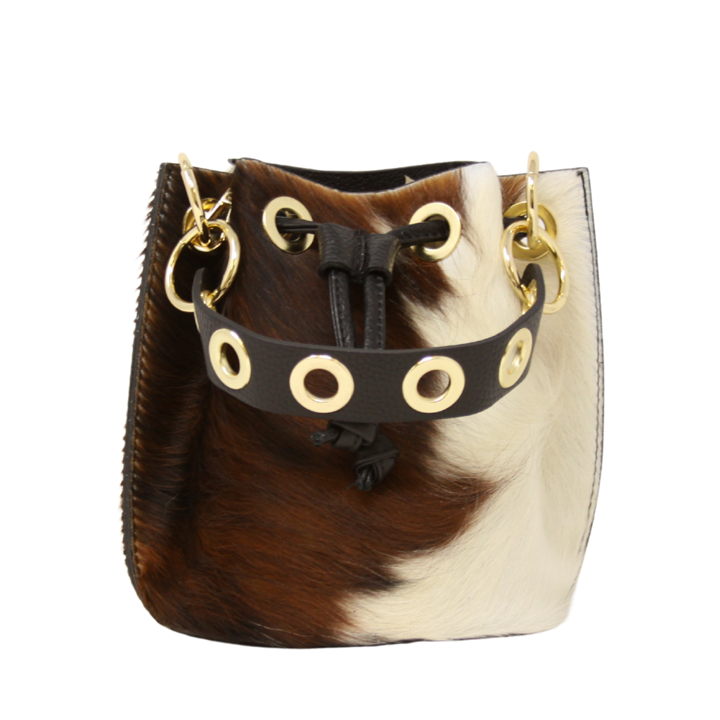 The Wild Affair | Genuine Italian Leather & Cowhide Bucket Bag