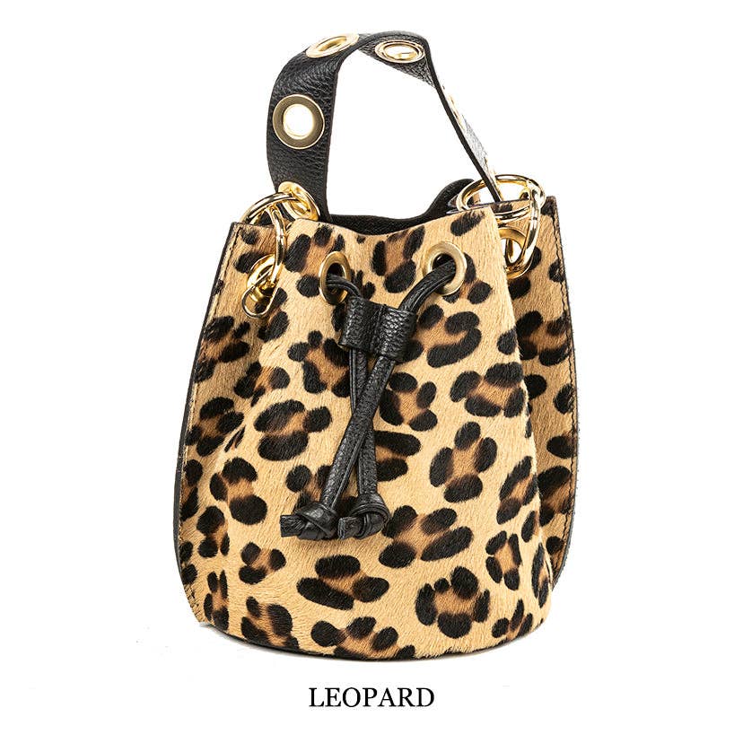 The Wild Affair | Genuine Italian Leather & Cowhide Bucket Bag