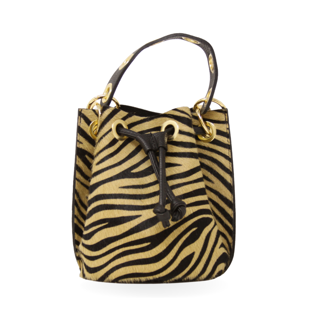 The Wild Affair | Genuine Italian Leather & Cowhide Bucket Bag
