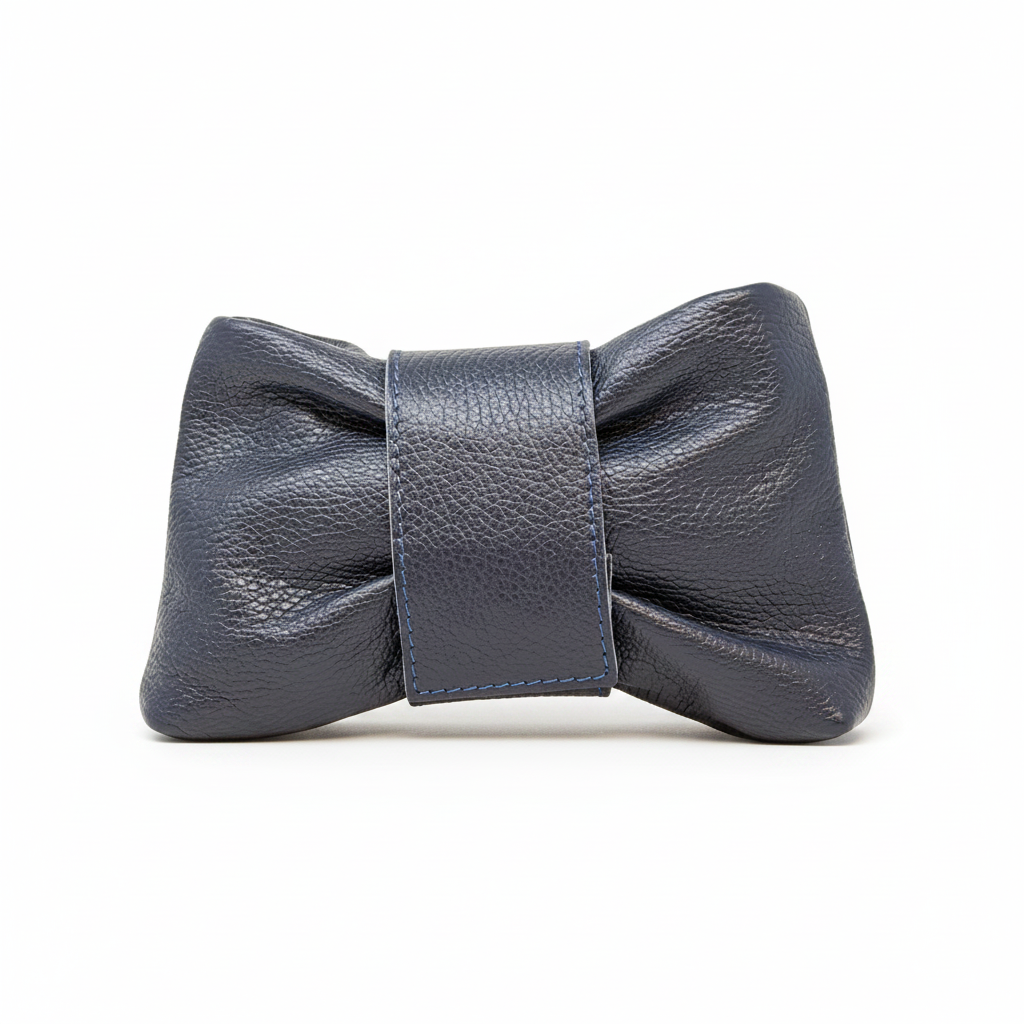 GENUINE ITALIAN LEATHER CLUTCH, TOP HANDLE CROSSBODY