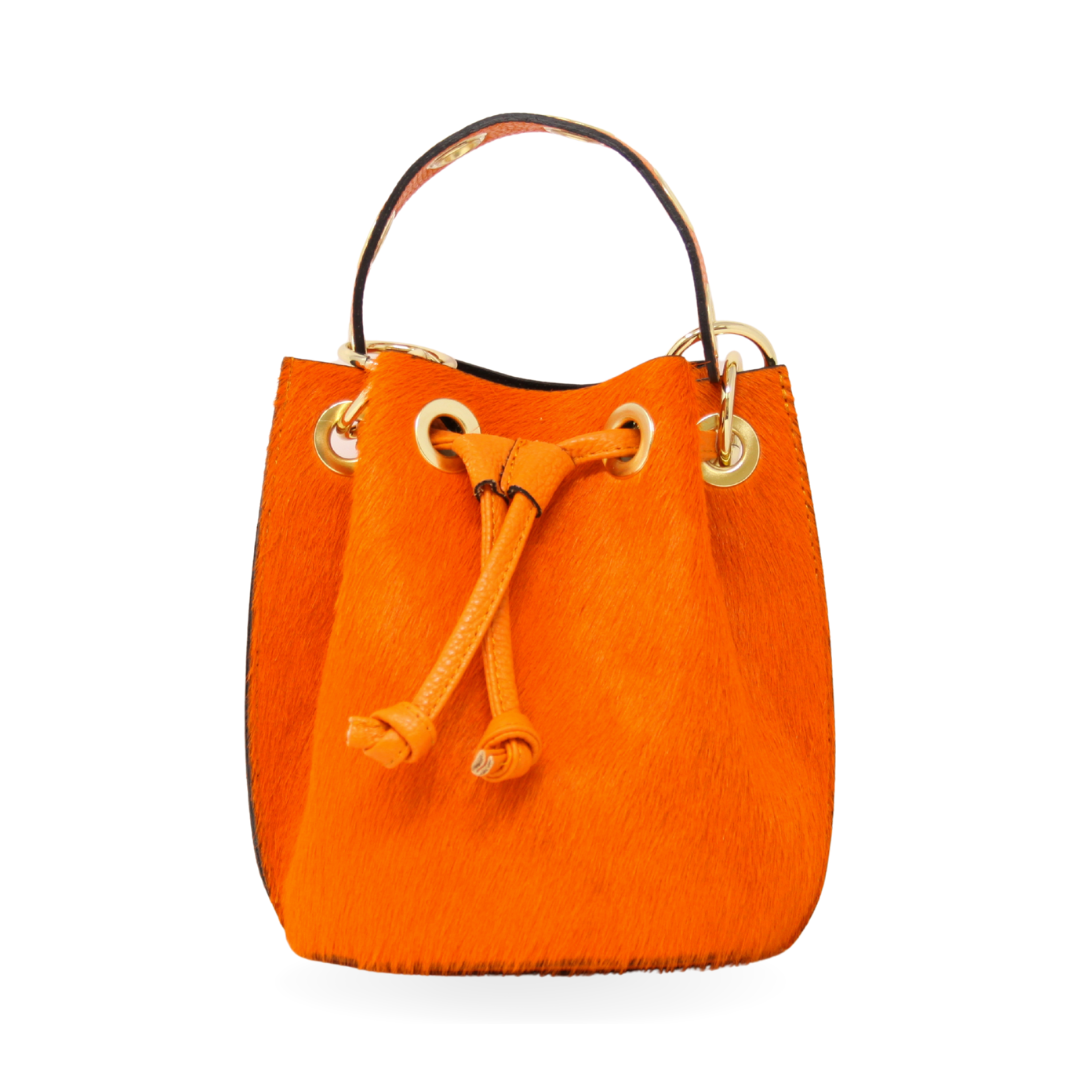 The Wild Affair | Genuine Italian Leather & Cowhide Bucket Bag