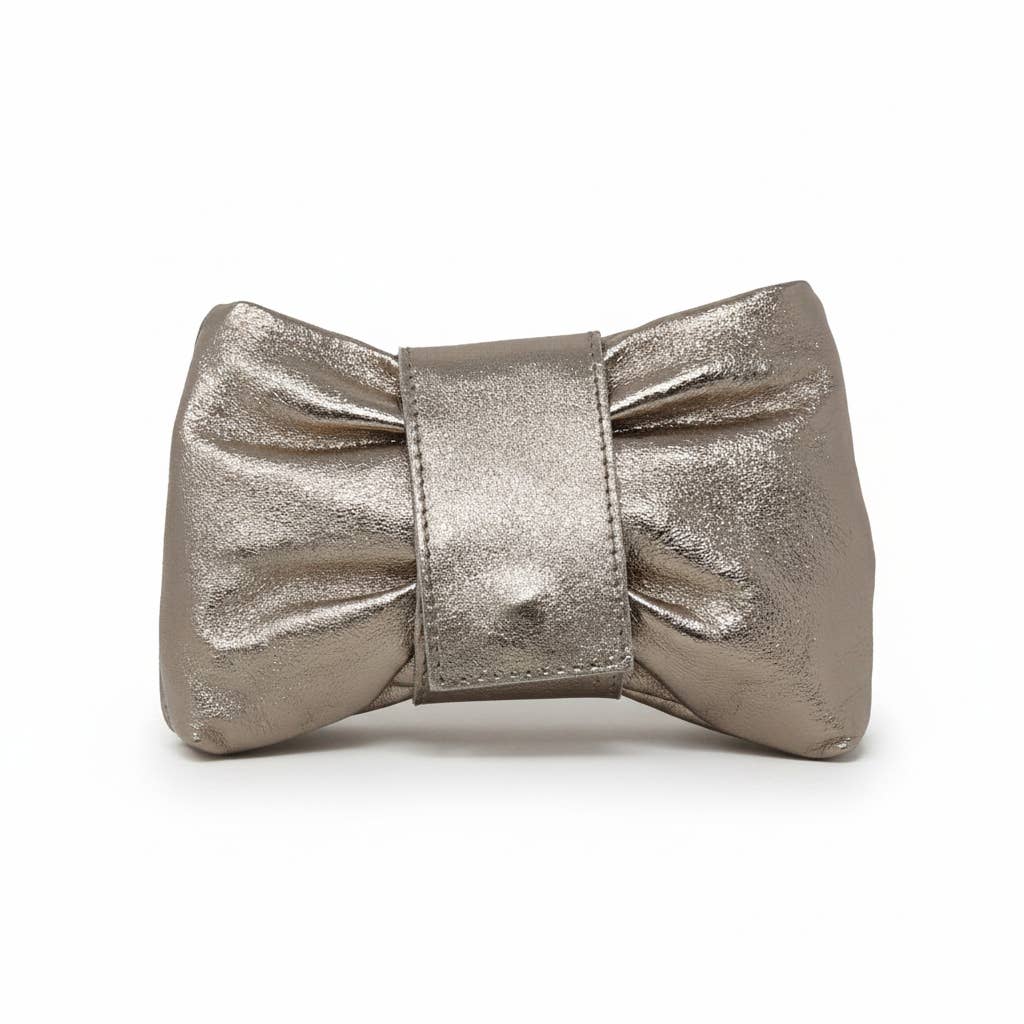 GENUINE ITALIAN LEATHER CLUTCH, TOP HANDLE CROSSBODY