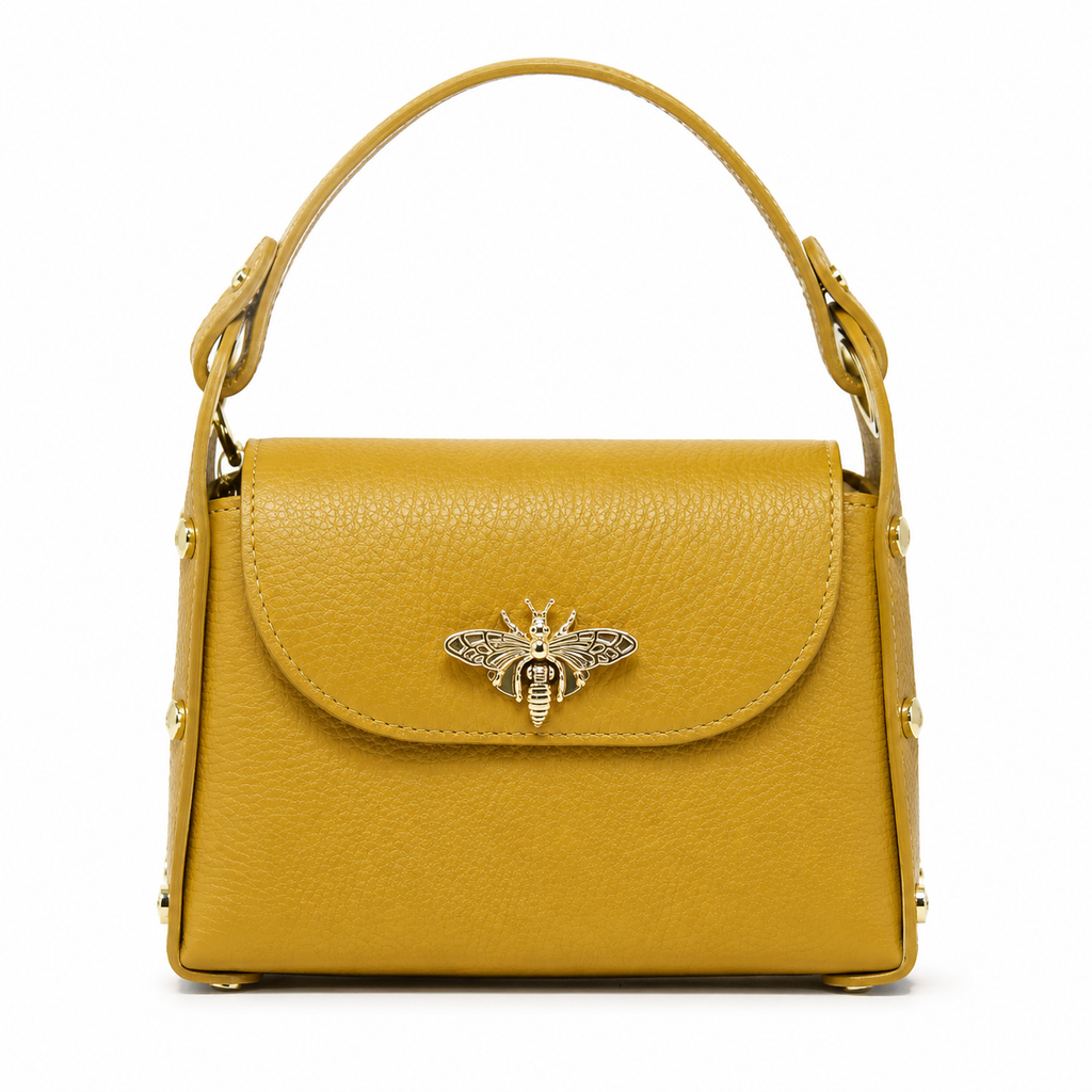 Bee Luxe Signature Satchel | Genuine Italian Leather Mini Handbag