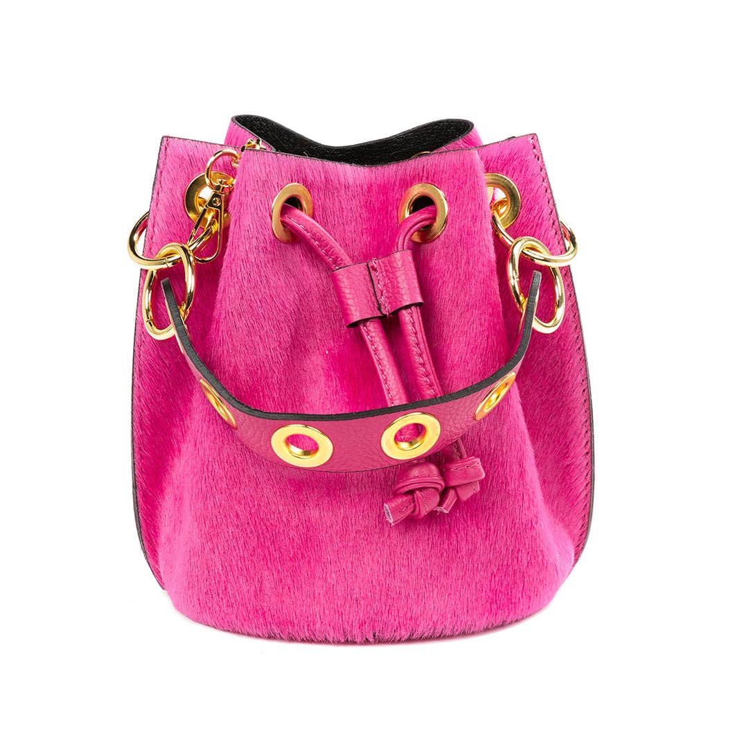 The Wild Affair | Genuine Italian Leather & Cowhide Bucket Bag