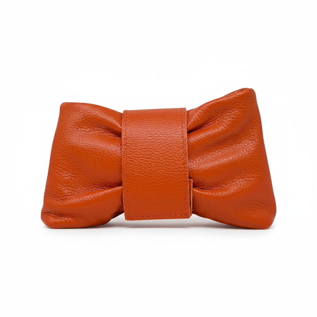GENUINE ITALIAN LEATHER CLUTCH, TOP HANDLE CROSSBODY