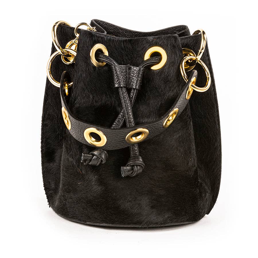 The Wild Affair | Genuine Italian Leather & Cowhide Bucket Bag