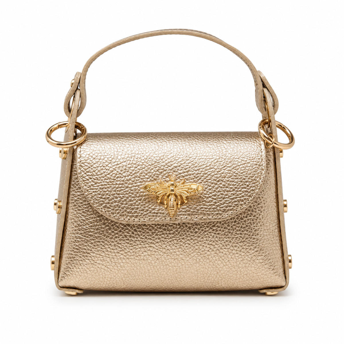 Bee Luxe Signature Satchel | Genuine Italian Leather Mini Handbag