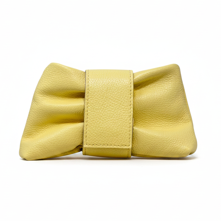 GENUINE ITALIAN LEATHER CLUTCH, TOP HANDLE CROSSBODY