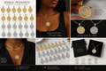 CZ Zodiac Pendant | Gold or Silver | Stainless Steel | Tarnish Free