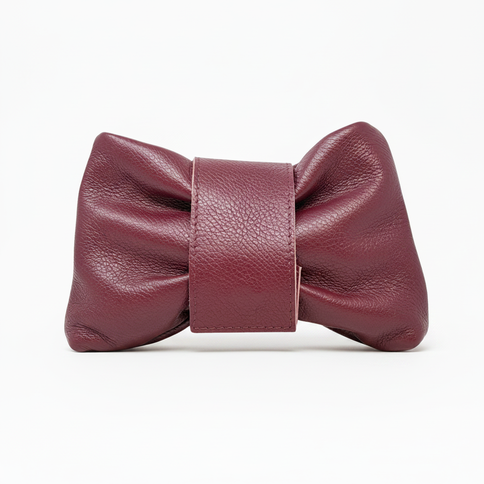 GENUINE ITALIAN LEATHER CLUTCH, TOP HANDLE CROSSBODY