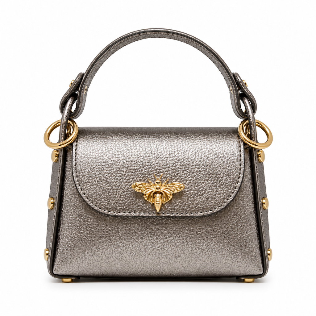 Bee Luxe Signature Satchel | Genuine Italian Leather Mini Handbag