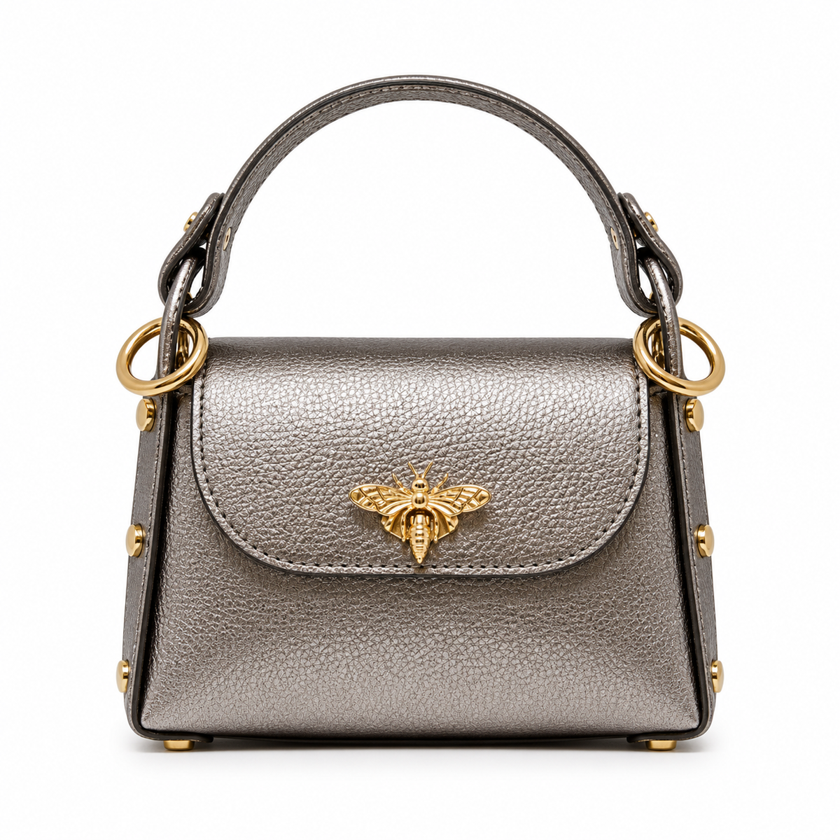 Bee Luxe Signature Satchel | Genuine Italian Leather Mini Handbag