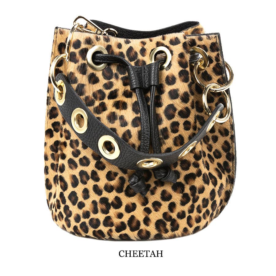 The Wild Affair | Genuine Italian Leather & Cowhide Bucket Bag