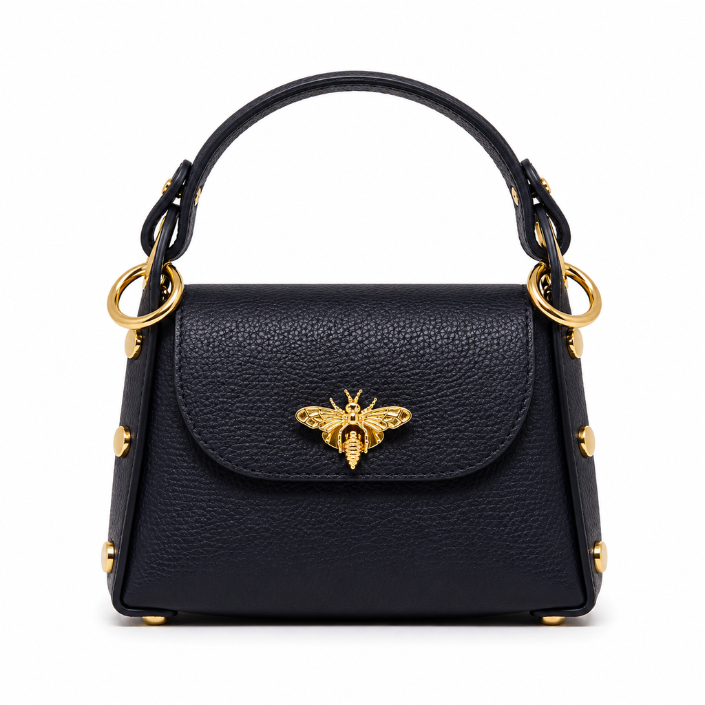 Bee Luxe Signature Satchel | Genuine Italian Leather Mini Handbag