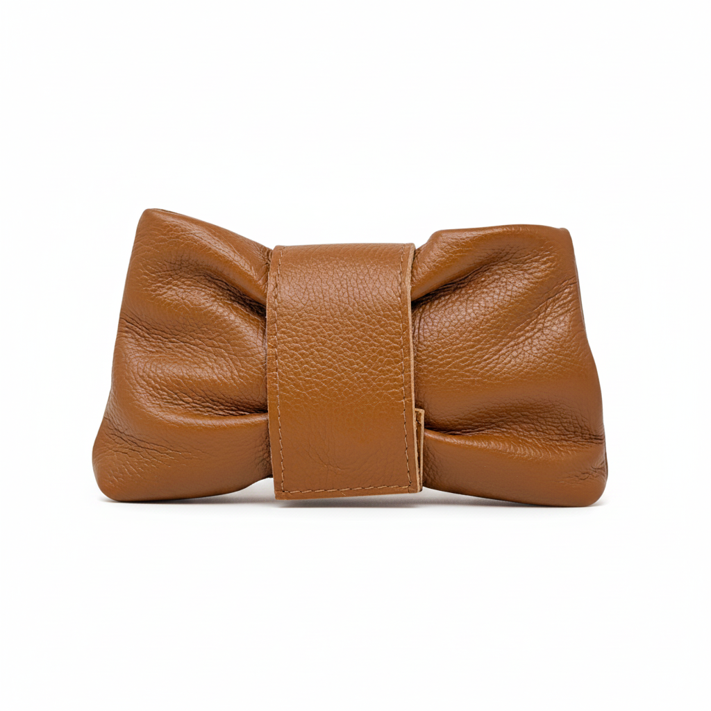 GENUINE ITALIAN LEATHER CLUTCH, TOP HANDLE CROSSBODY