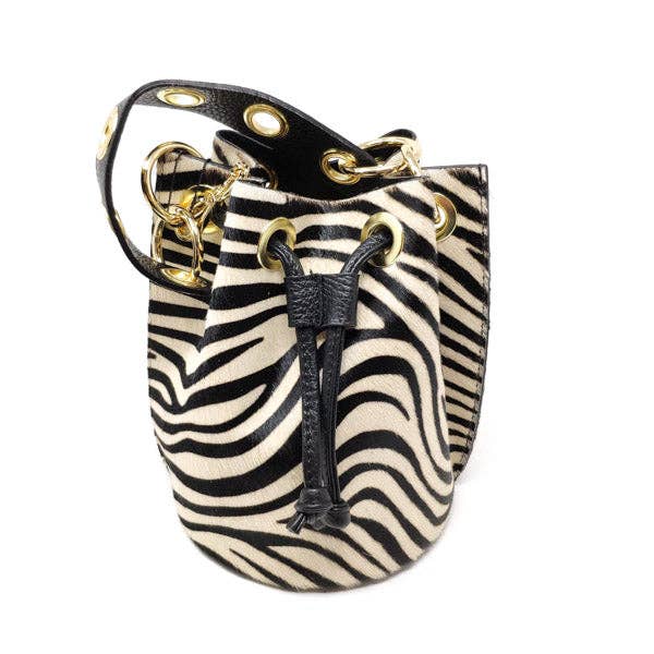 The Wild Affair | Genuine Italian Leather & Cowhide Bucket Bag