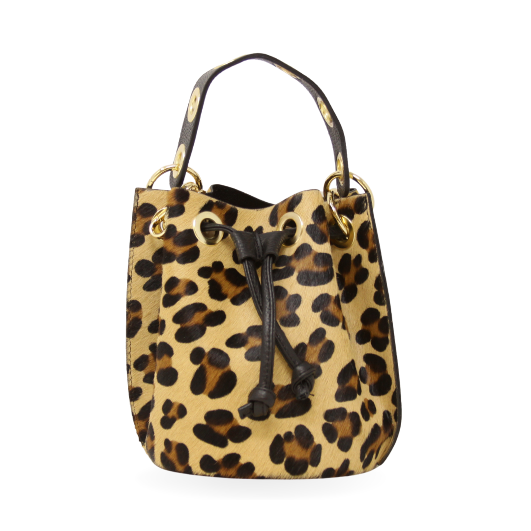 The Wild Affair | Genuine Italian Leather & Cowhide Bucket Bag