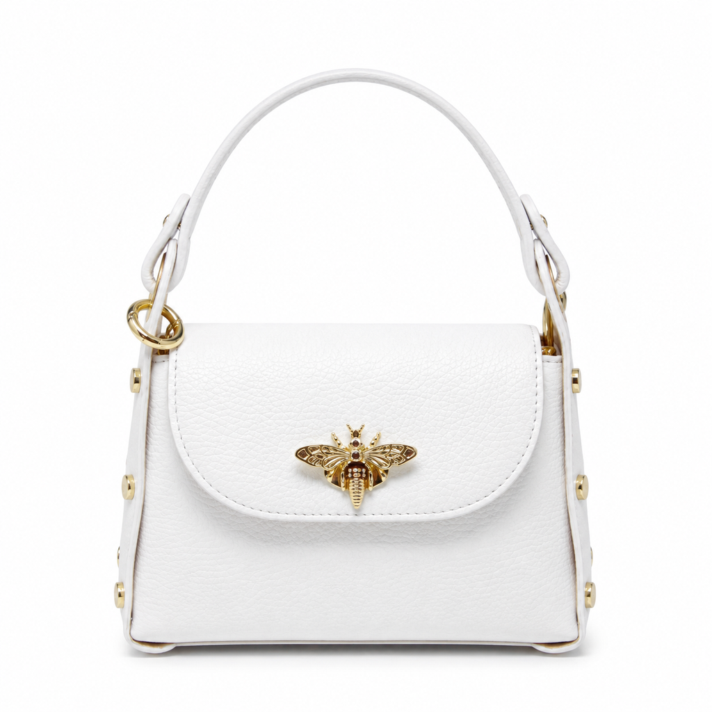 Bee Luxe Signature Satchel | Genuine Italian Leather Mini Handbag